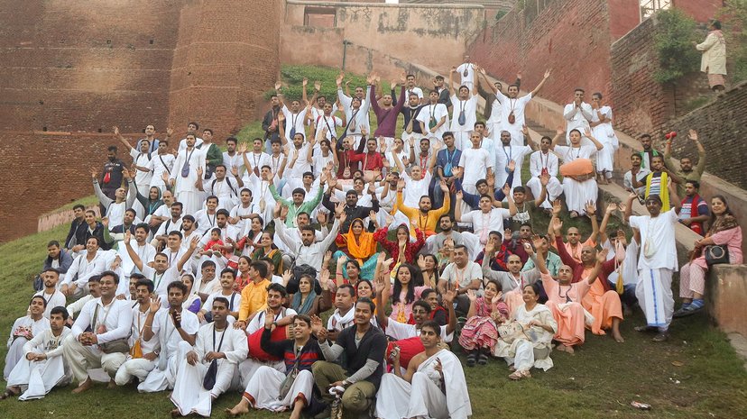 Devotees at Hare Krishna Movement Mumbai